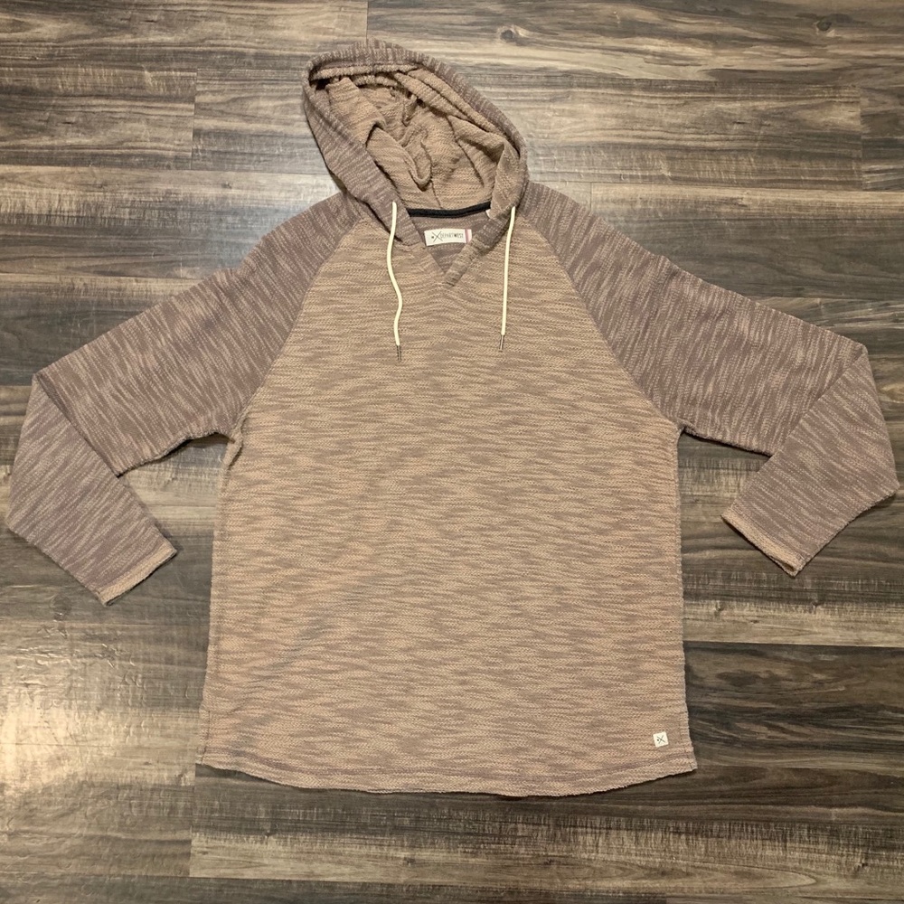 Buckle Depart West Brown Textured Hoodie Mens XXL